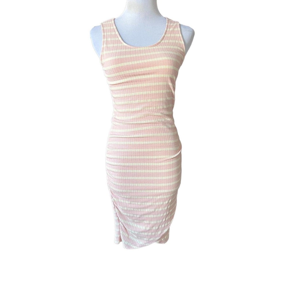 Kaileigh Sleveless Pink Stripe Dress Bodycon Size XS Lined NWOT V201-4
